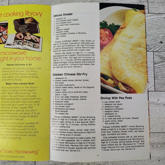 Corning Microwave Cookware Use & Care with Recipe Ideas Vtg Booklet VERY GOOD - Picture 4 of 13